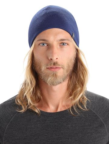 Men's Icebreaker Unisex Merino Pocket Beanie Hats Royal Navy / Island | CA 1843ZUTG